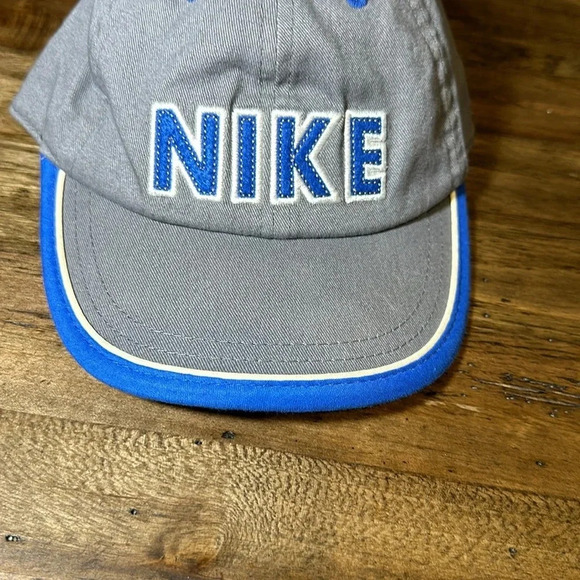 Nike Ball Cap Hat Blue Gray Accessories Velcro Kids TODDLER Adjustable - Picture 2 of 7